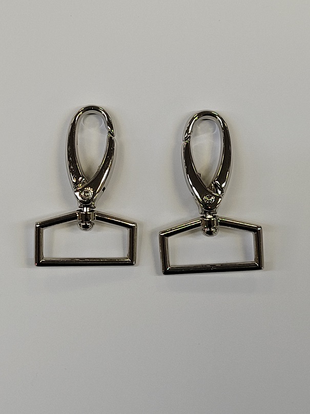 1 inch Nickel Swivel Snap Hooks (2 pack) Rectangle - Bellarine Sewing Centre