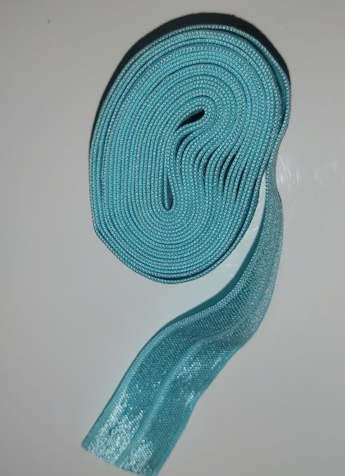 Fold Over Elastic - Aqua - Bellarine Sewing Centre