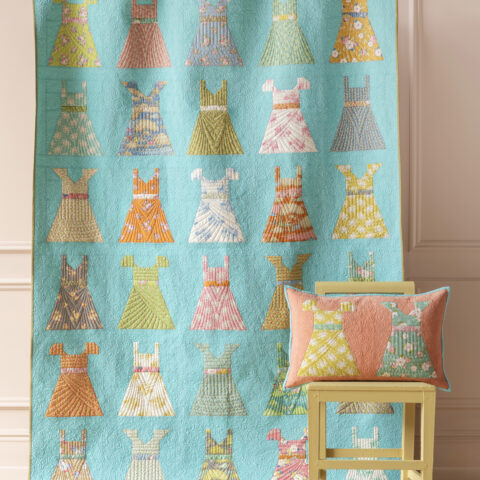 Tilda, Tilda Fabric, Tilda Fabric Geelong, Tilda Sunday Brunch, My Sunday Best Quilt Kit teal